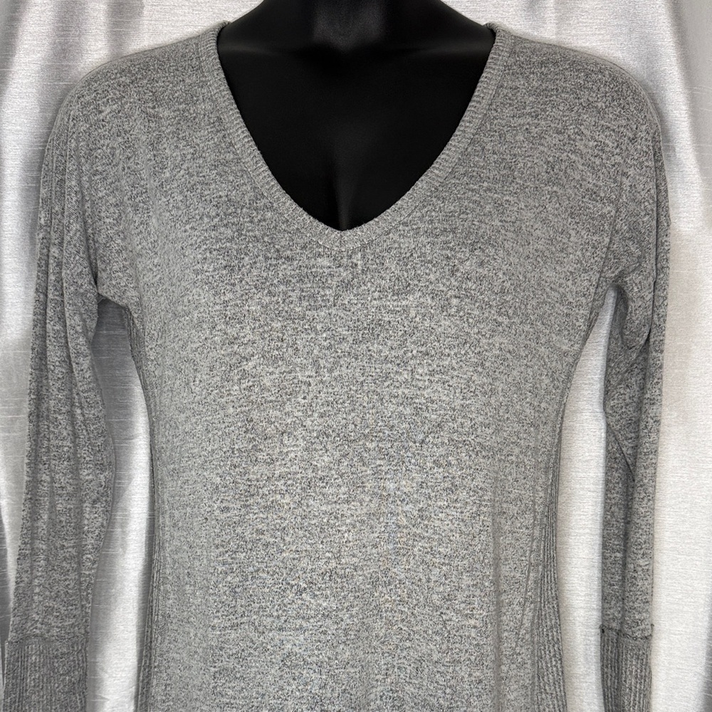 Abercrombie & Fitch Soft A&F Cozy Sweater V Neck Loose Fit Speckled Ribbed Large